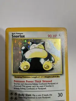 Pokemon 1999 Snorlax Holofoil Card#11/64 Base Jungle Set Card-RARE!!! - Image 5