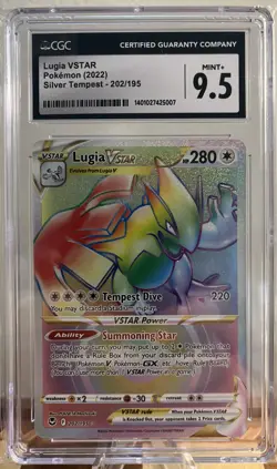 Pokemon Lugia Vstar Rainbow 202/195 | CGC MINT + 9.5 | Silver Tempest - Image 1