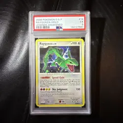 Pokemon 2008 Diamond & Pearl Legends Awakened Rayquaza Holo #14 PSA 5 - Image 1