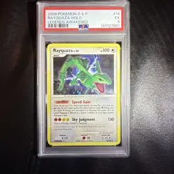 Pokemon 2008 Diamond & Pearl Legends Awakened Rayquaza Holo #14 PSA 5 - Image 2