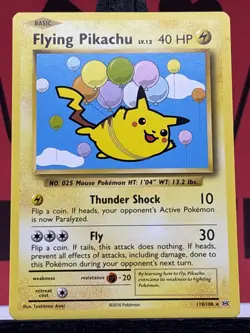 Flying Pikachu 110/108 XY Evolutions Secret Rare Regular Pokemon TCG 2016 LP - Image 3