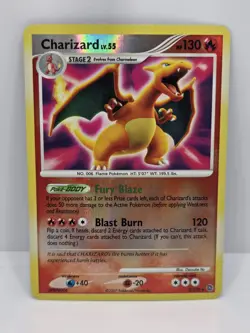 Charizard LV.55 3/132 Secret Wonders Reverse Holo Pokemon Diamond & Pearl MP+ - Image 1