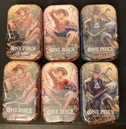 Lot of 6 One Piece Card Game Mini-Tin Pack Vol.2 New Sealed - Art Sets - Image 1