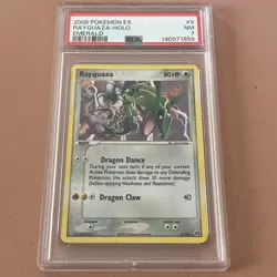 2005 Pokemon Card Rayquaza EX Emerald Holo 9/106 Rare #9 PSA 7 Near Mint - Image 1