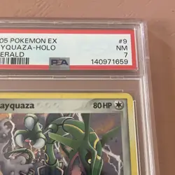 2005 Pokemon Card Rayquaza EX Emerald Holo 9/106 Rare #9 PSA 7 Near Mint - Image 3