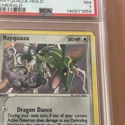 2005 Pokemon Card Rayquaza EX Emerald Holo 9/106 Rare #9 PSA 7 Near Mint - Image 4