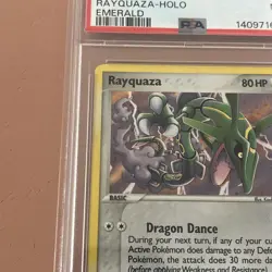 2005 Pokemon Card Rayquaza EX Emerald Holo 9/106 Rare #9 PSA 7 Near Mint - Image 5