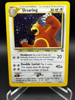 Ursaring Neo Discovery #15/75 2001 Pokemon TCG Holo Rare Card Vintage WOTC LP+ - Image 1
