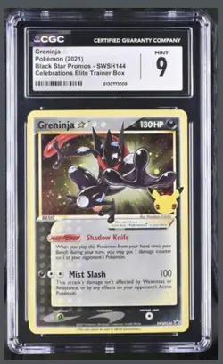 Greninja Gold Star SWSH144 SWSH: Sword & Shield Promo Cards Holo CGC 9 - Image 1