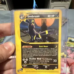 Pokemon Umbreon Aquapolis H11/H32 80 HP Dark Vintage 2002 Card - Image 1