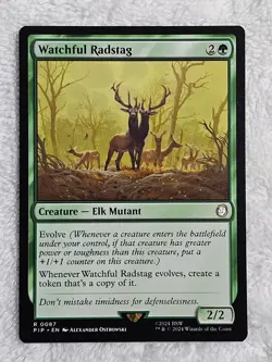 MTG Watchful Radstag #87 Universes Beyond: Fallout Magic Card Rare NM - Image 2