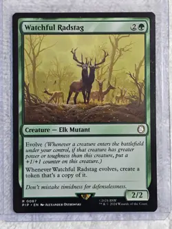 MTG Watchful Radstag #87 Universes Beyond: Fallout Magic Card Rare NM - Image 4