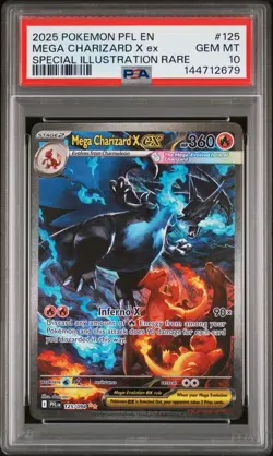 POKEMON MEGA CHARIZARD X ex SPECIAL ILLUSTRATION RARE 125/094 PSA 10 - Image 1