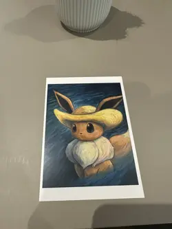 Pokemon X Van Gogh - Evee - Postcard Museum Shop Exclusive - Image 1