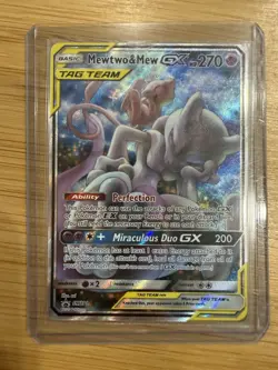Pokemon Mewtwo and Mew GX SM191 Promo Tag Team 2019 Sun & Moon - Image 1