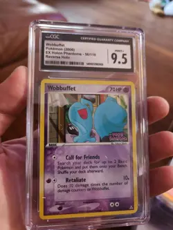 CGC 9.5 MINT + Pokemon Wobbuffet 56/110 Stamped Reverse Holo EX Holon Phantoms - Image 1