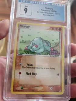 CGC 9 MINT Pokemon Phanpy 75/110 Stamped Ex Holon Phantoms Holo Reverse - Image 2