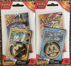 12 x Pokemon Surging Sparks Checklane Blister Booster Pack Wooper - New & Sealed - Image 3