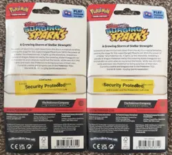 12 x Pokemon Surging Sparks Checklane Blister Booster Pack Wooper - New & Sealed - Image 4