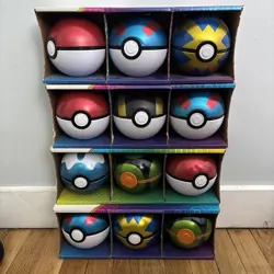Pokemon TCG Empty Poke Ball Tins Lot of 12 Various Styles Quick Dive Balls - Image 1