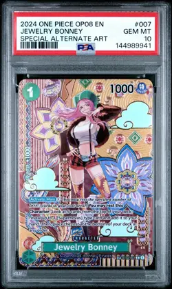 PSA 10 Jewelry Bonney SP Special Alt Art OP08 ST02-007 2024 One Piece EN GEM MT - Image 1