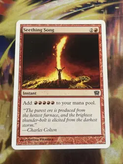 MTG 1x Seething Song # 216 Core Set 9th Edition Magic the Gathering Card - Image 1