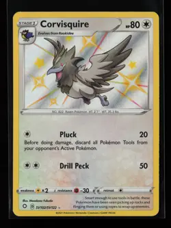 Corvisquire SV102/SV122 Shiny Holo Rare Shining Fates Pokemon Card - Image 1