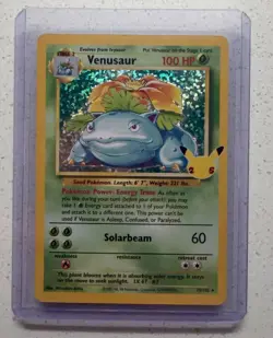 Pokemon Venusaur Holo Rare 15/102 Base Set 100HP English TCG Card - Image 1