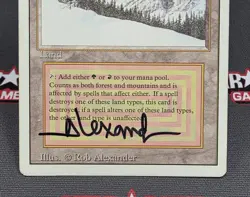 MTG Taiga- Signed -3rd Edition Magic the Gathering Card # 287 - Image 4