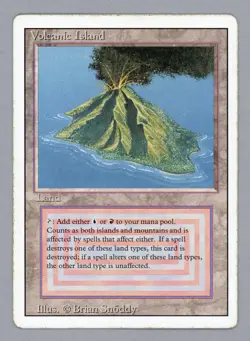 MTG Volcanic Island - 3rd Edition Magic the Gathering Card # 291 - Image 1