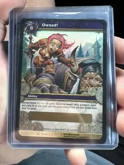 World of Warcraft TCG Owned! Unscratched Card (Flag of Ownership Toy) - Image 1