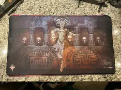 ULTRA PRO PLAYMAT Theros Beyond Death Ashiok alt art signed 24 x 13.5 Magic MTG - Image 1
