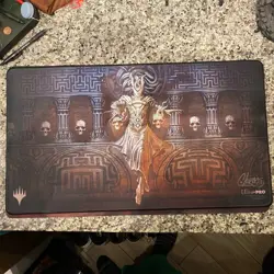 ULTRA PRO PLAYMAT Theros Beyond Death Ashiok alt art signed 24 x 13.5 Magic MTG - Image 4