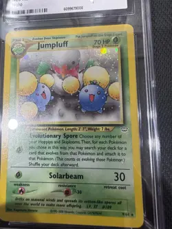 Pokemon TCG Neo Revelation 1st Edition Jumpluff Holo Rare 9/64 CGC MINT 9 - Image 3