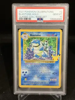 Blastoise Holo PSA 10 Pokemon Celebrations Classic Collection 2/102 - Image 1