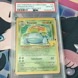 2021 POKEMON CELEBRATIONS CLASSIC COLL #15 VENUSAUR-HOLO PSA 10 - Image 1