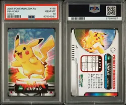 PSA 10 GEM MINT Pikachu #146 Zukan Carddass Adv. Gen. Holo Bandai Pokemon POP 5A - Image 4