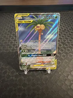 Pokemon TCG Rowlet & Alolan Exeggutor Tag Team GX Unified Minds 215/236 - HP - Image 1