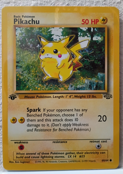 Pokemon Pikachu Common First Edition Jungle 1999 NM - Image 1