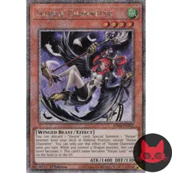 Yugioh Harpie Channeler RA04-EN207 Platinum Secret Rare 1st Edition NM - Image 1