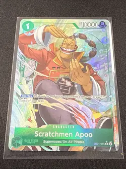 ONE PIECE CARD GAME TCG SCRATCHMEN APOO R EB01-015 PRB-02 Parallel alt art - Image 5