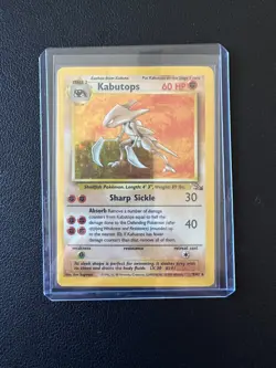 Kabutops Pokemon Card TCG 9/62 Fossil Set Unlimited Holo - Image 1