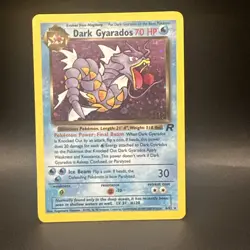 Dark Gyarados 8/82 Holo Team Rocket Prerelease Promo Pokemon Card - Image 1