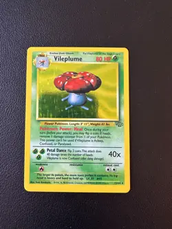 Vileplume Pokemon Card TCG 15/64 Jungle Set Unlimited Holo - Image 2