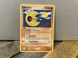 Lunatone # 36/107 Deoxys Pokemon TCG 2005 Vintage Card mp - Image 1