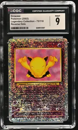 CGC 9 MINT Drowzee 2002 Legendary Collection 73/110 Reverse Holo Pokemon Card - Image 1