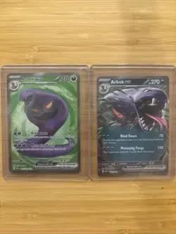 Pokemon TCG Arbok ex Lot (2 Cards) – SV 151 – 024/165 + 185/165 – NM - Image 1