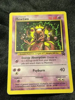 Mewtwo Black Star Promo 14 WoTC Pokemom Card - MP (A1) - Image 1