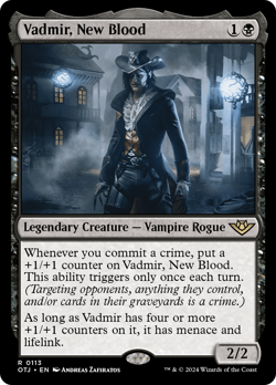 x1 Vadmir, New Blood OTJ MTG 113 RARE M/NM 1x - Image 1