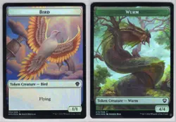 1x Bird - Wurm Token *Foil* - Dominaria United - Near Mint - Image 1